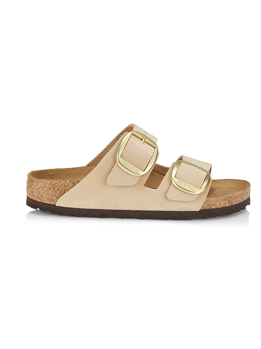 Women's Arizona Big Buckle Leather Sandals - Sandcastle - Size 9