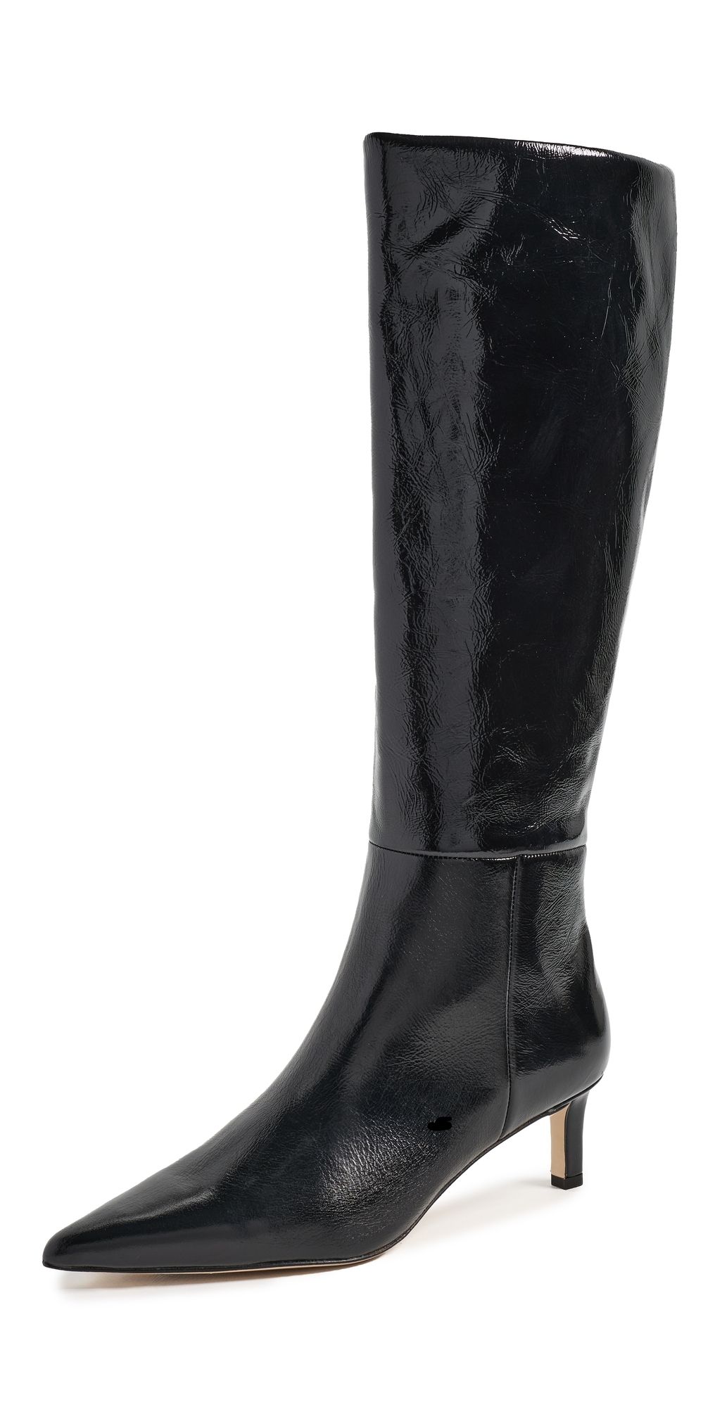 L'AGENCE Baxter II Boots Black Wrinkle Patent 7