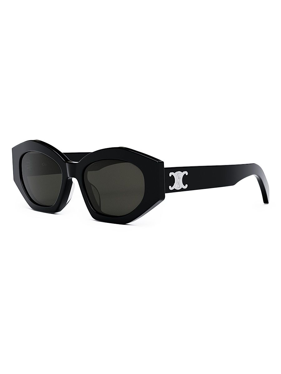 Women's Triomphe Cat-Eye Sunglasses - Shiny Black