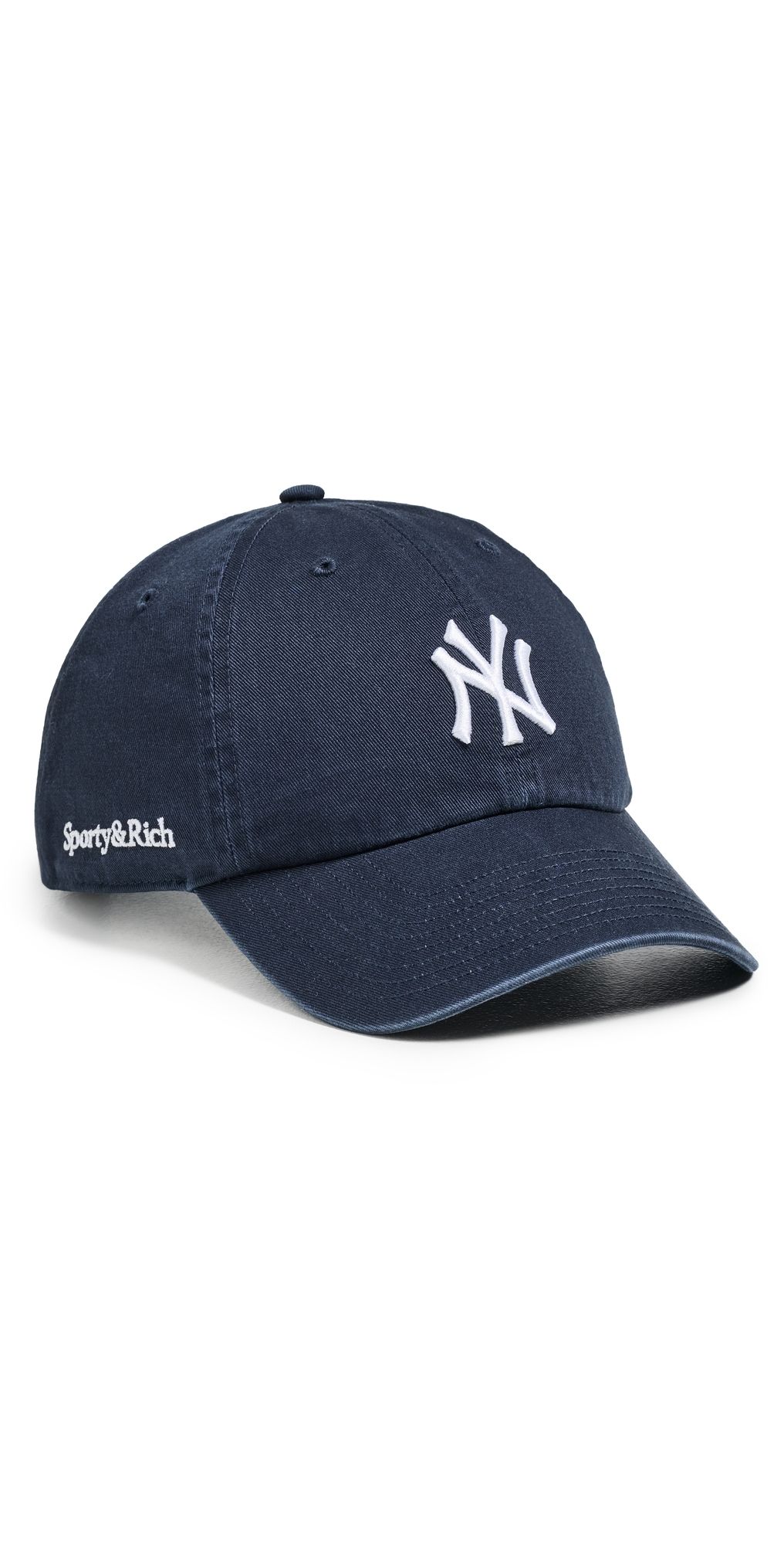 Sporty & Rich Yankees Serif Hat Dark Navy One Size