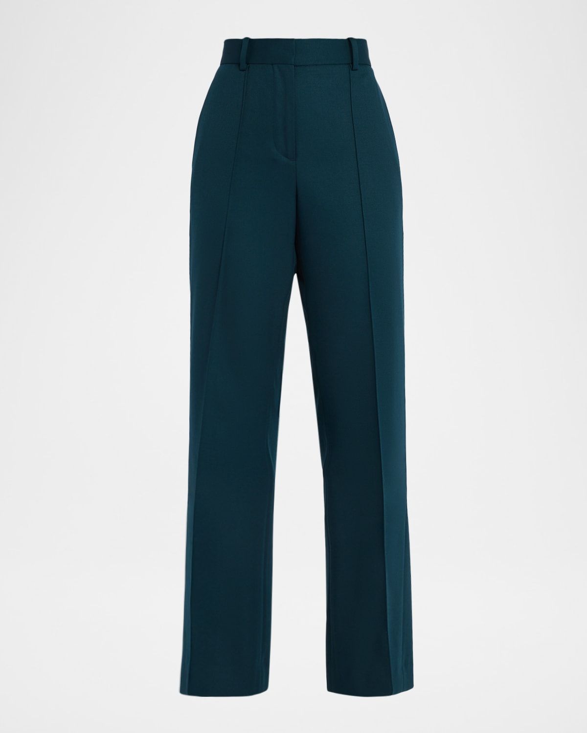 Jade Pintuck Flare-Leg Trousers