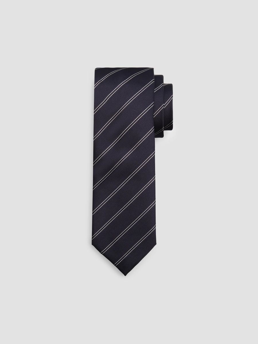 Canali Men's Delicate Stripe Silk Tie - Navy