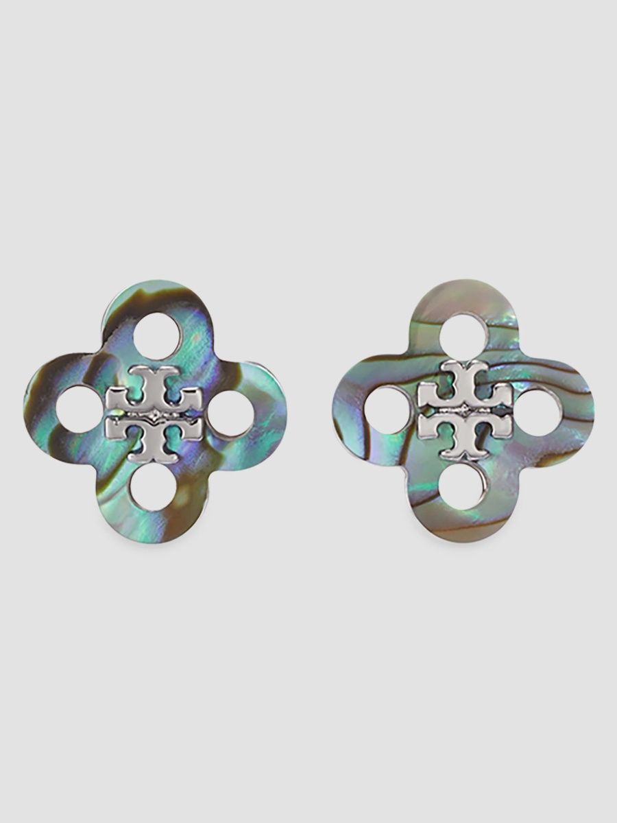 Tory Burch Women's Forget Me Not Silvertone & Abalone Stud Earrings - Tory Silver Abalone