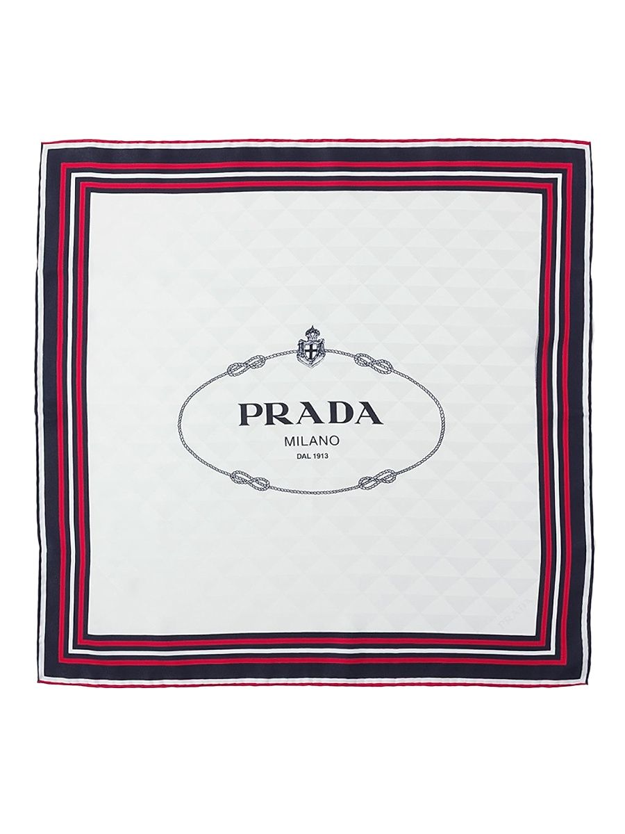 Women's Printed Silk Twill Jacquard Square Scarf - Beige
