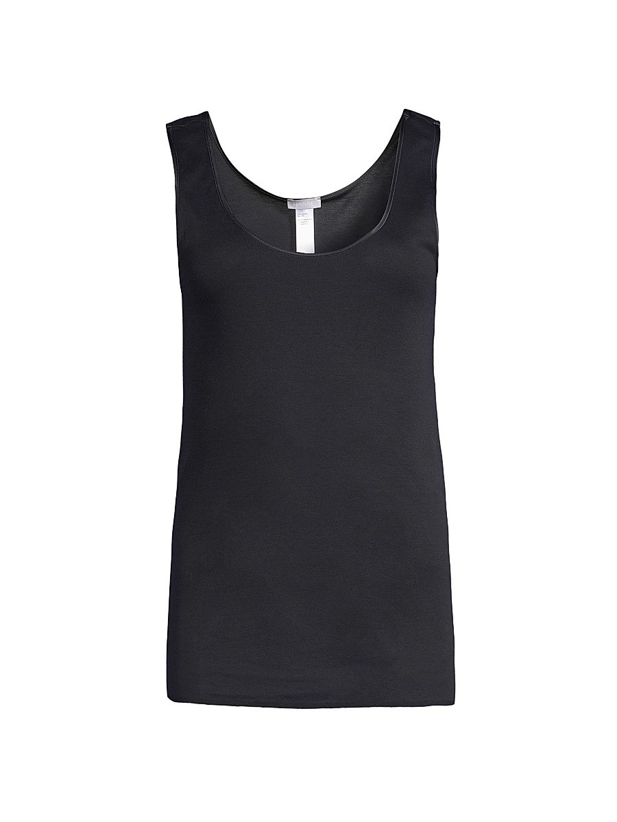 Women's Cotton Seamless Tank Top - Black - Size XL