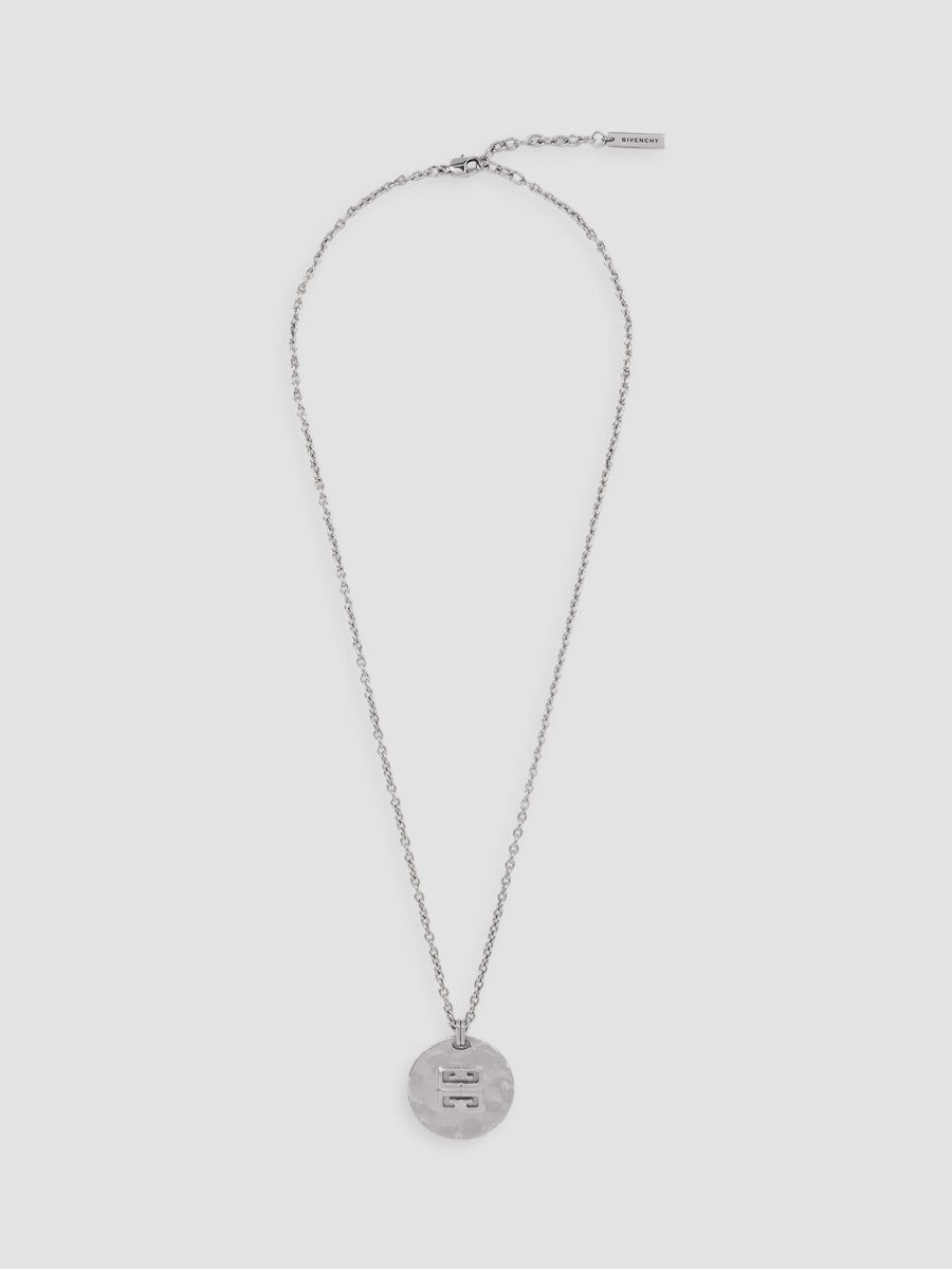Givenchy Men's 4G Medal Necklace in Metal - Silvery