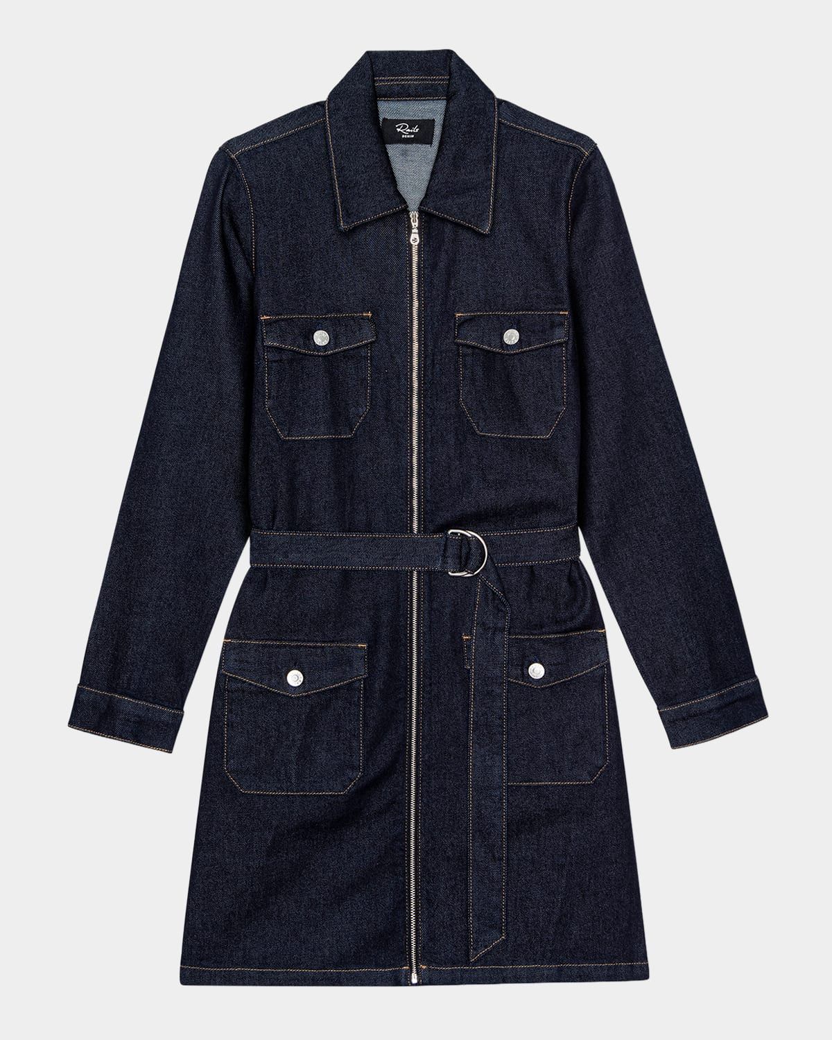 Jefferson Belted Denim Mini Dress