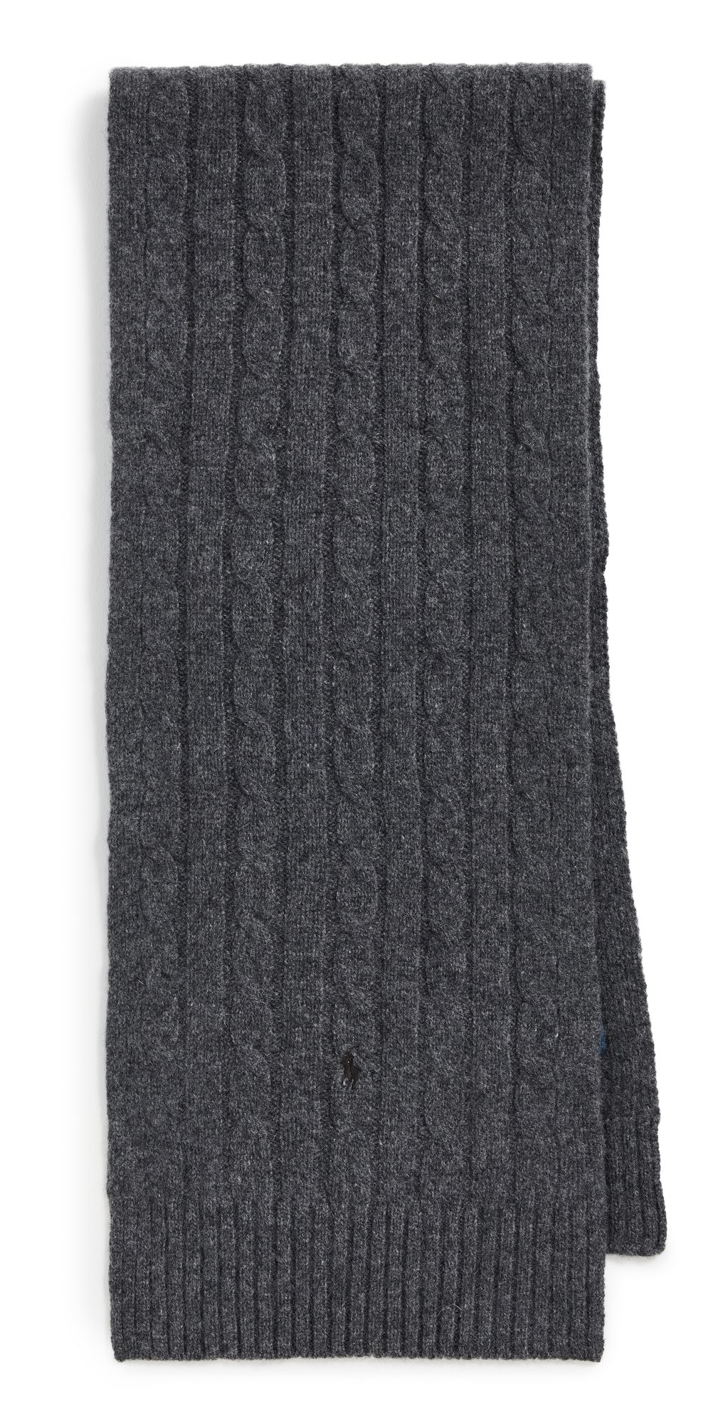 Polo Ralph Lauren Cashmere Cable Scarf Barclay Grey Heather One Size