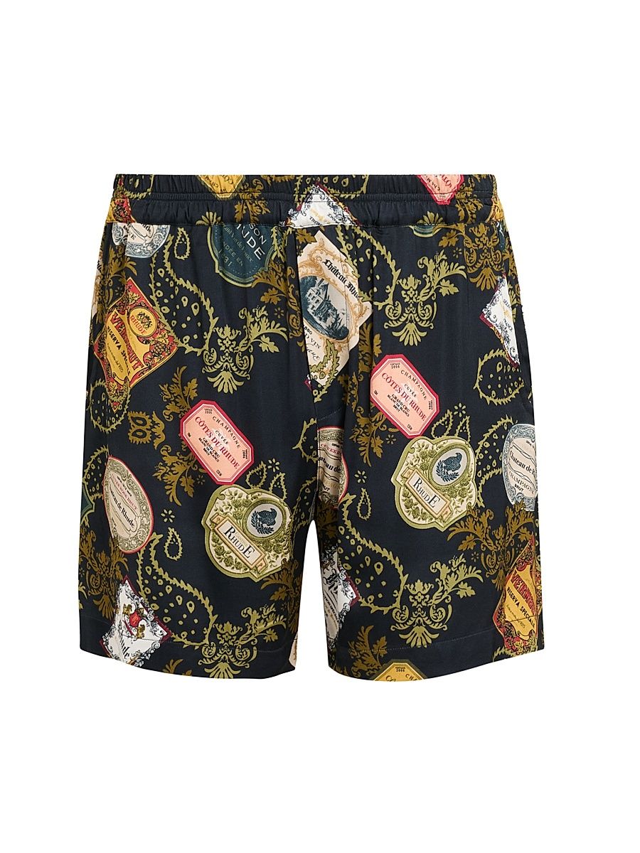 Men's Vin Bandana Print PJ Shorts - Black Multi - Size XL