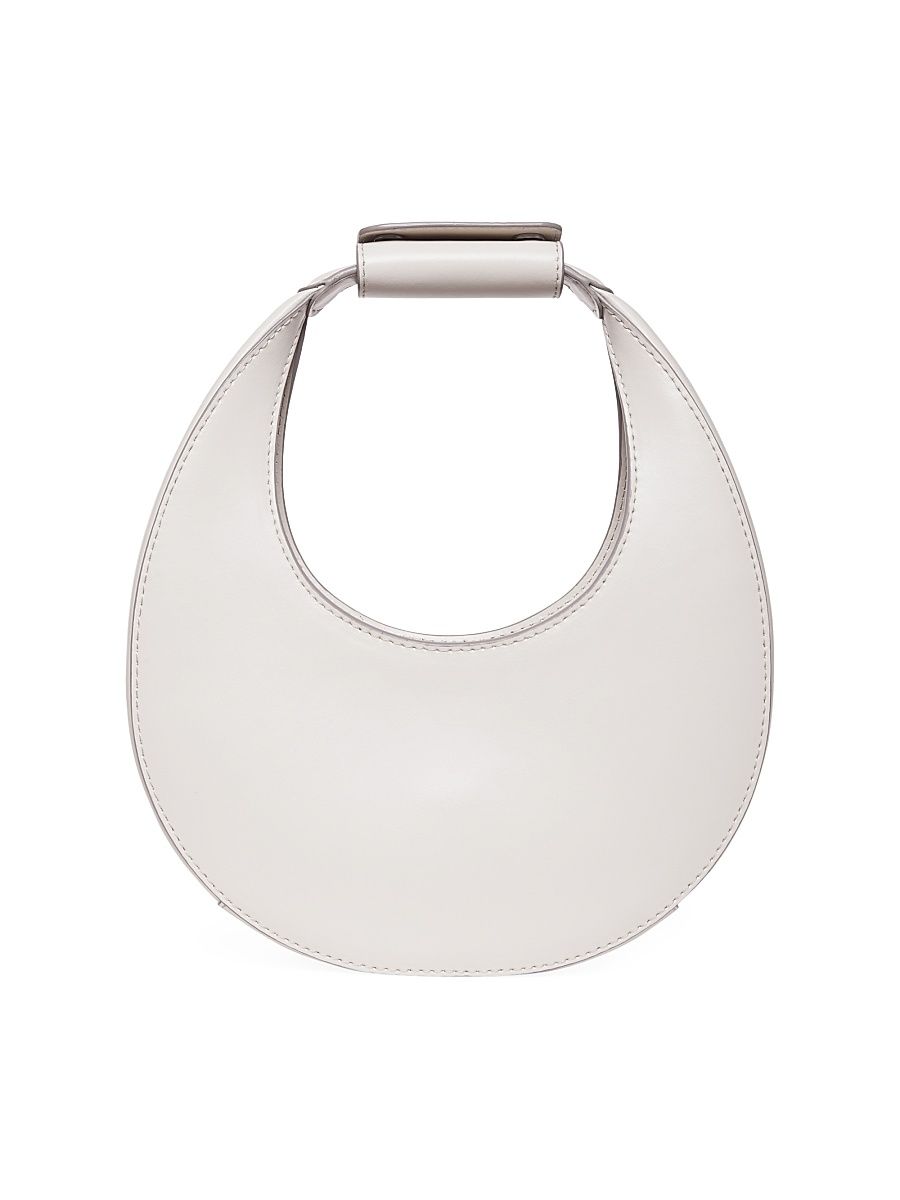 Women's Mini Moon Leather Shoulder Bag - Cream