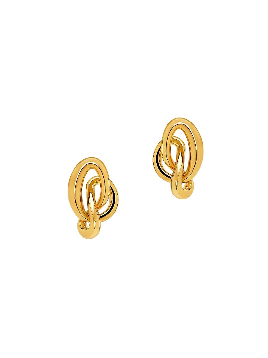 Women's Twisted Knot 24K-Gold-Plated Earrings - Gold