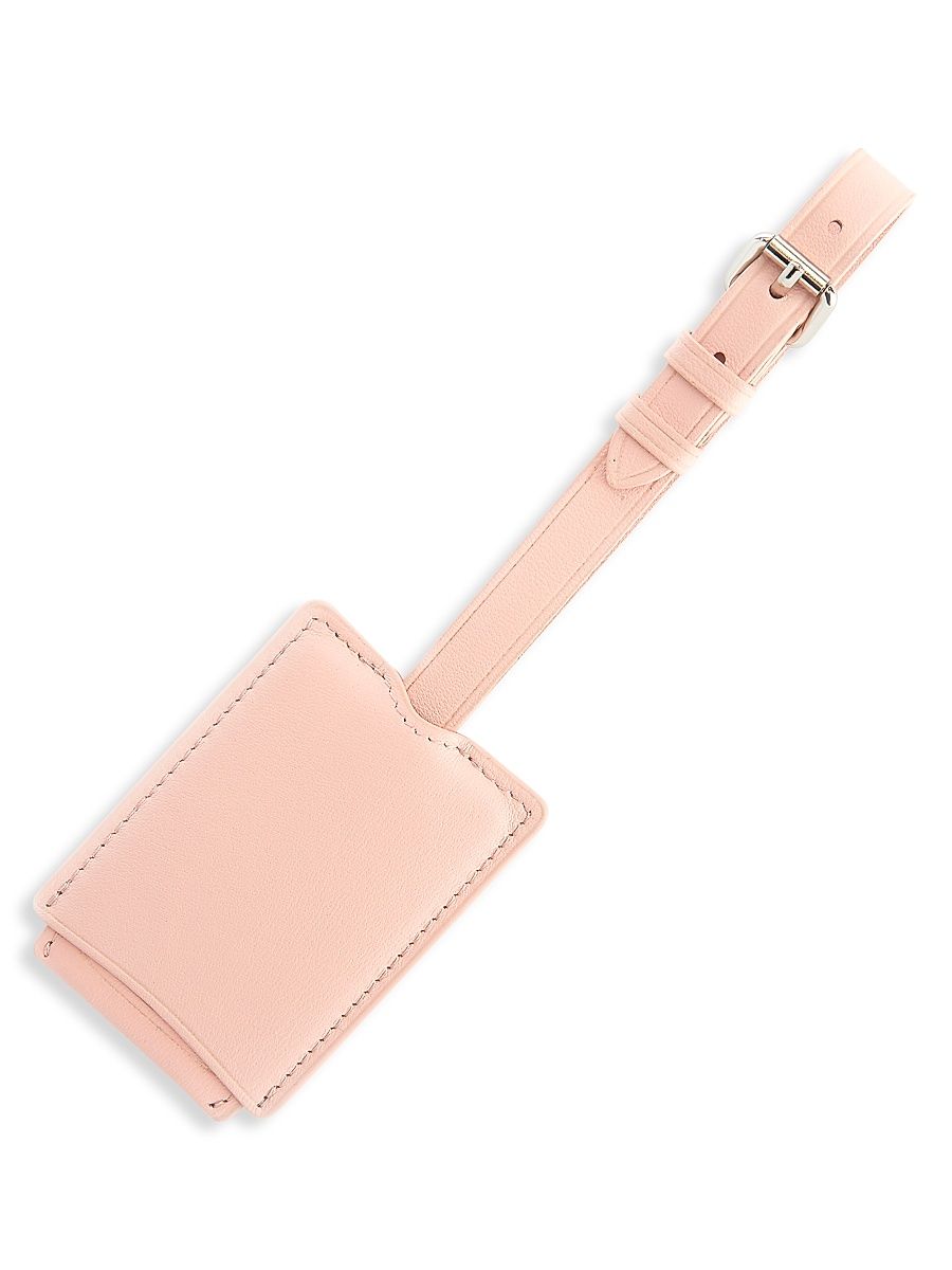 Leather Luggage Tag - Light Pink
