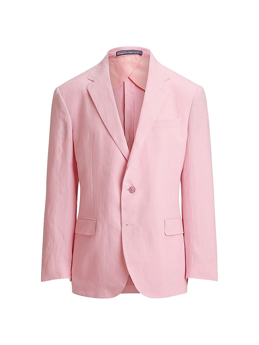 Men's Linen Sport Coat - Resort Pink - Size 48