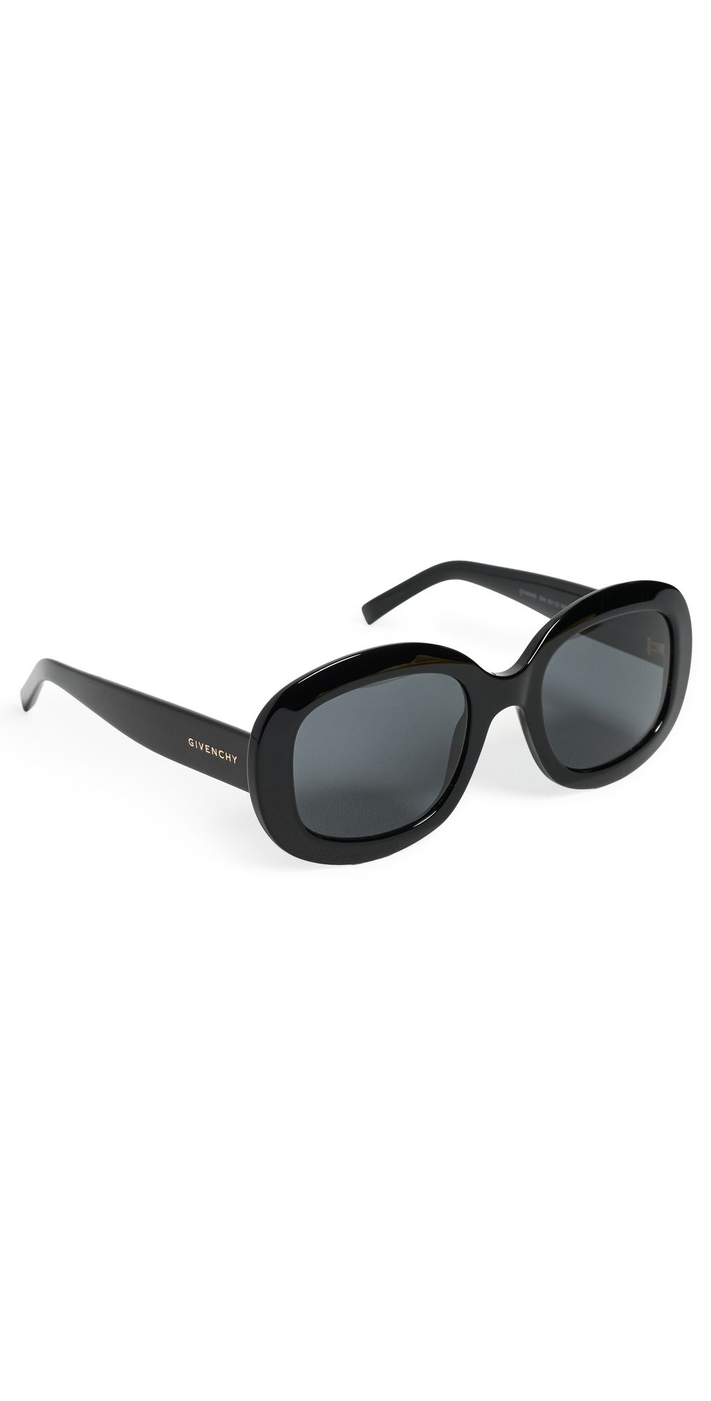 Givenchy City Geometric Sunglasses Shiny Black / Smoke One Size