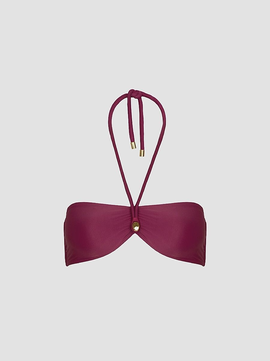 ViX by Paula Hermanny Women's Meera Bandeau Bikini Top - Purple - Size XL