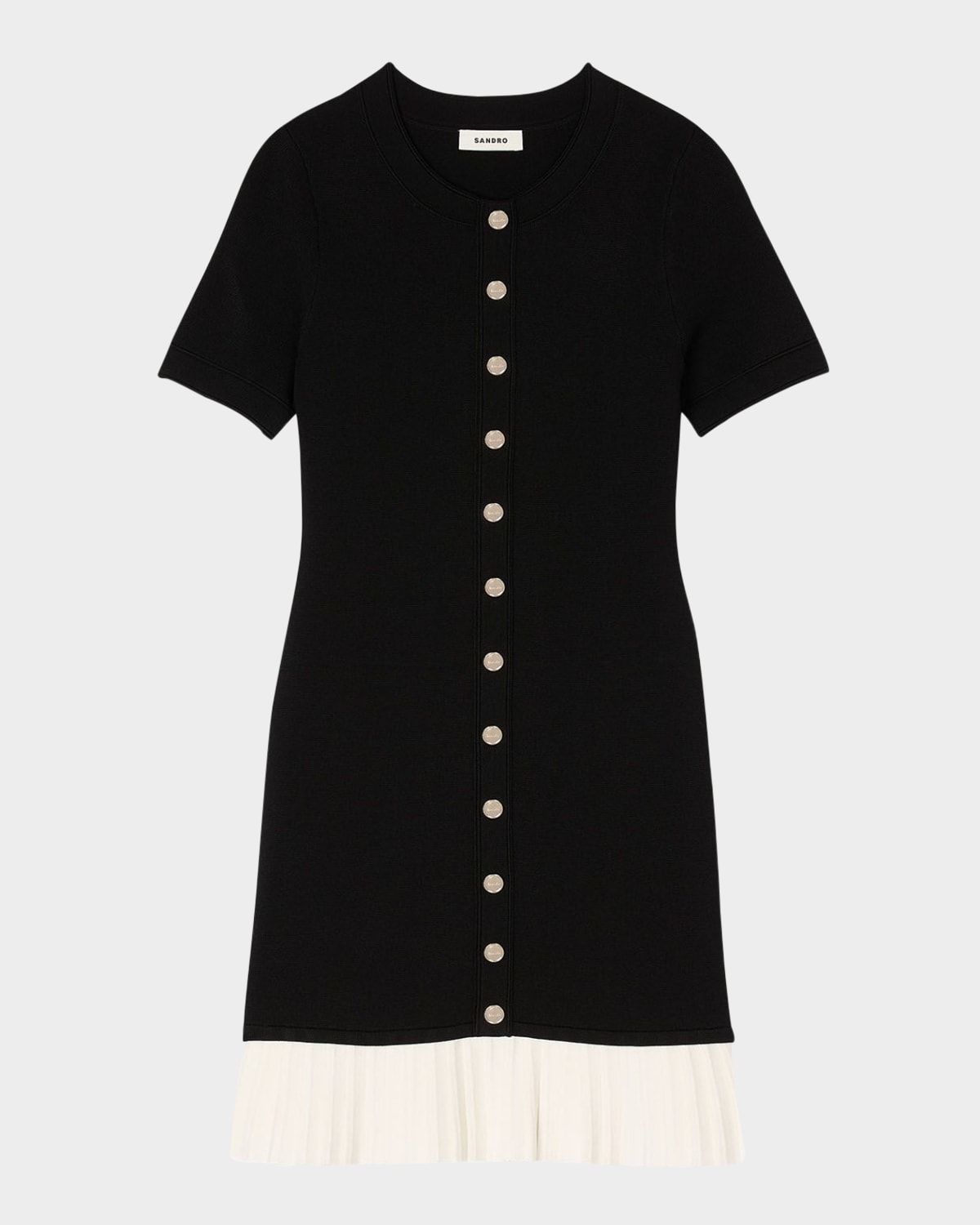 Paradis Pleated-Hem Mini Dress