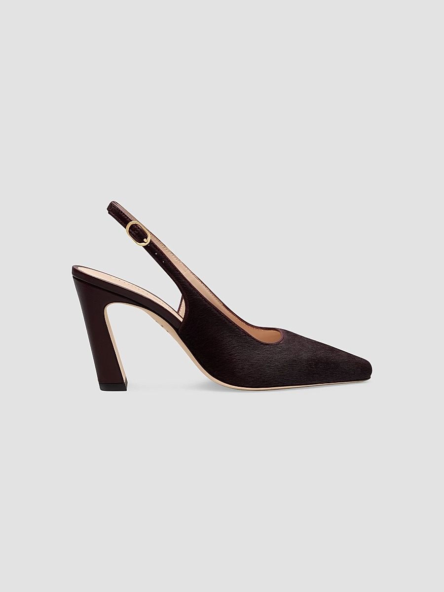 Women's Stassi 85MM Suede Slingback Pumps - Boysenberry - Size 10