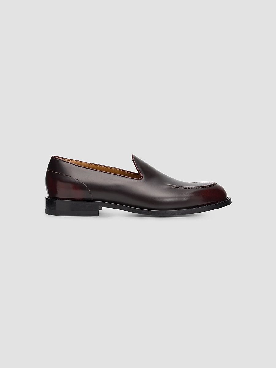 Men's Leather Slipper Loafers - Bordeaux - Size 12