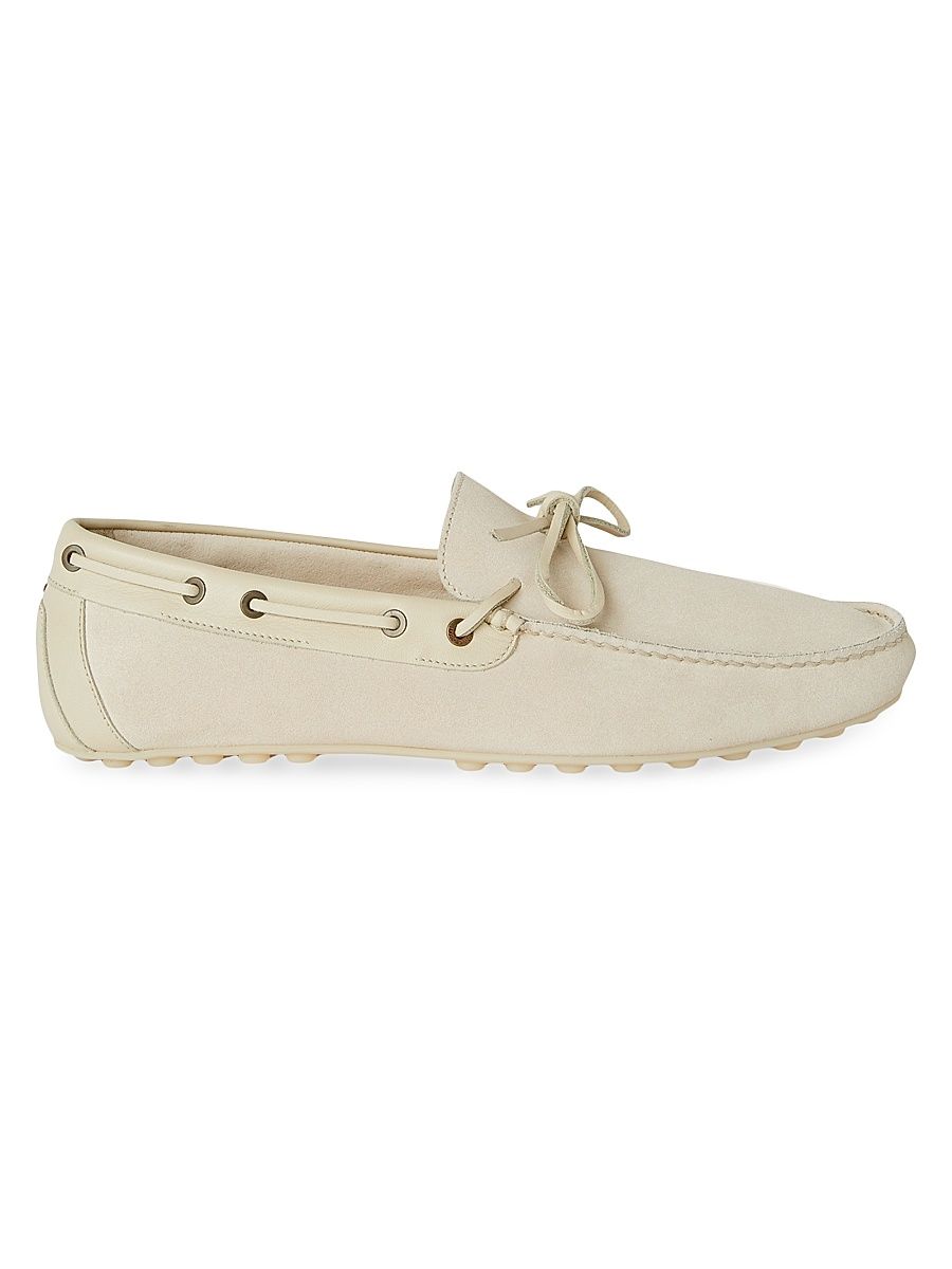 Men's Lp Dots Roadster Walk Suede Loafers - Ecru - Size 7.5