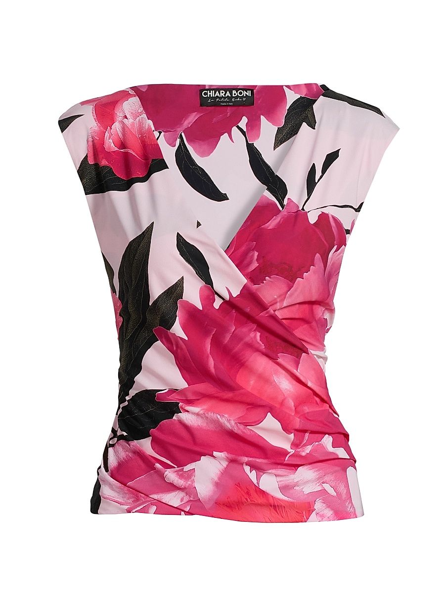 Women's Eliza Floral Sleeveless Top - Cher - Size 4