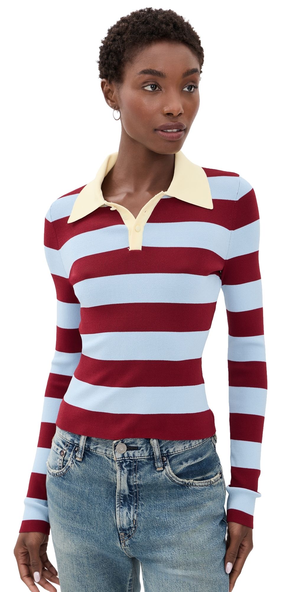 Solid & Striped The Debra Top Sangria/Nordic Fog M