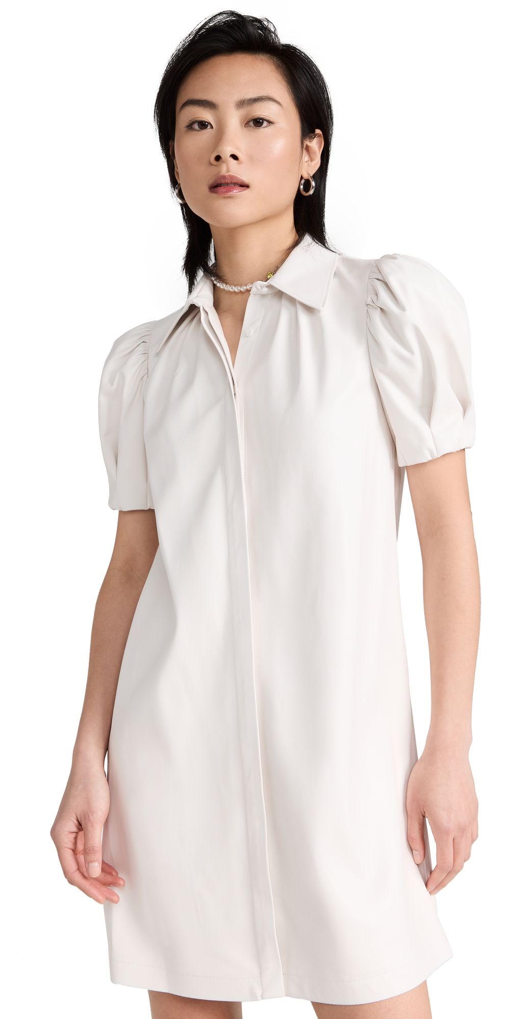 ALICE + OLIVIA Jem Vegan Leather Dress Black XL