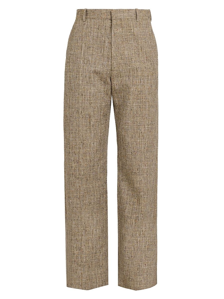 Men's Fleck Tweed Trousers - Sahara Melange Multi - Size 32