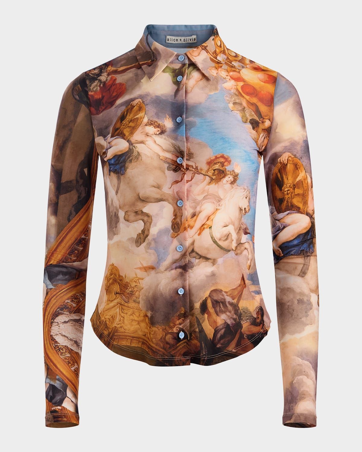 Renaissance Jade Button-Front Shirt