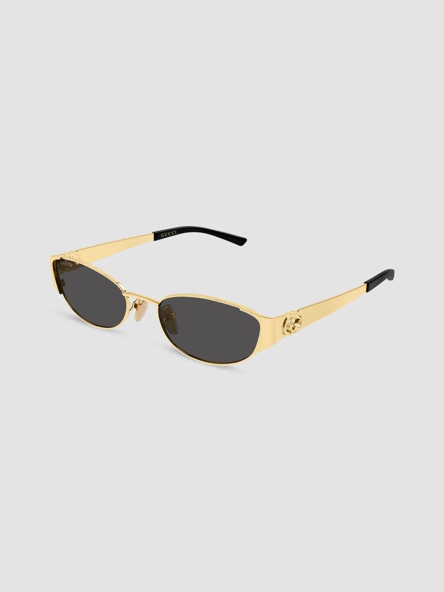 Gucci Women's Interlocking G 55MM Oval Sunglasses - Gold