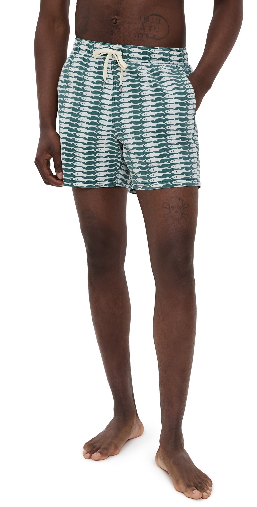 Fair Harbor The Bungalow Swim Trunks 5 Green Sardine XL