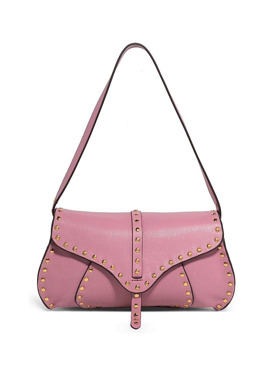 Women's Amour Leather Baguette Bag - Dusty Rose