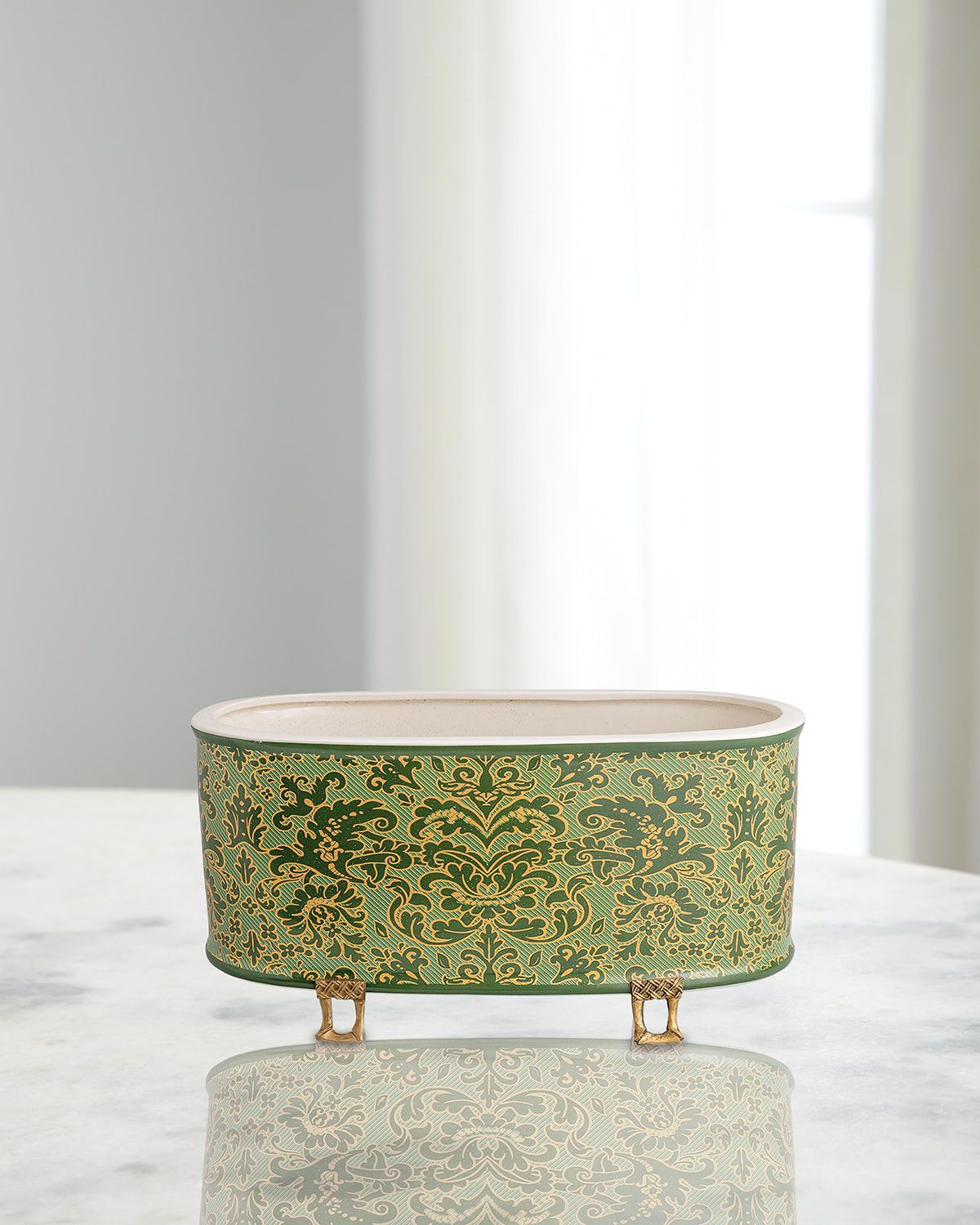 Richmond Damask Oval Planter