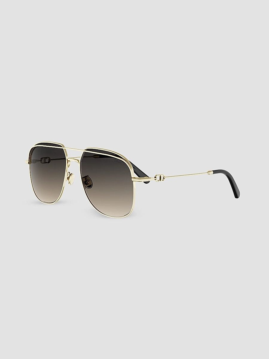 Women's Petit CD A1U 56MM Pilot Sunglasses - Gold Grey