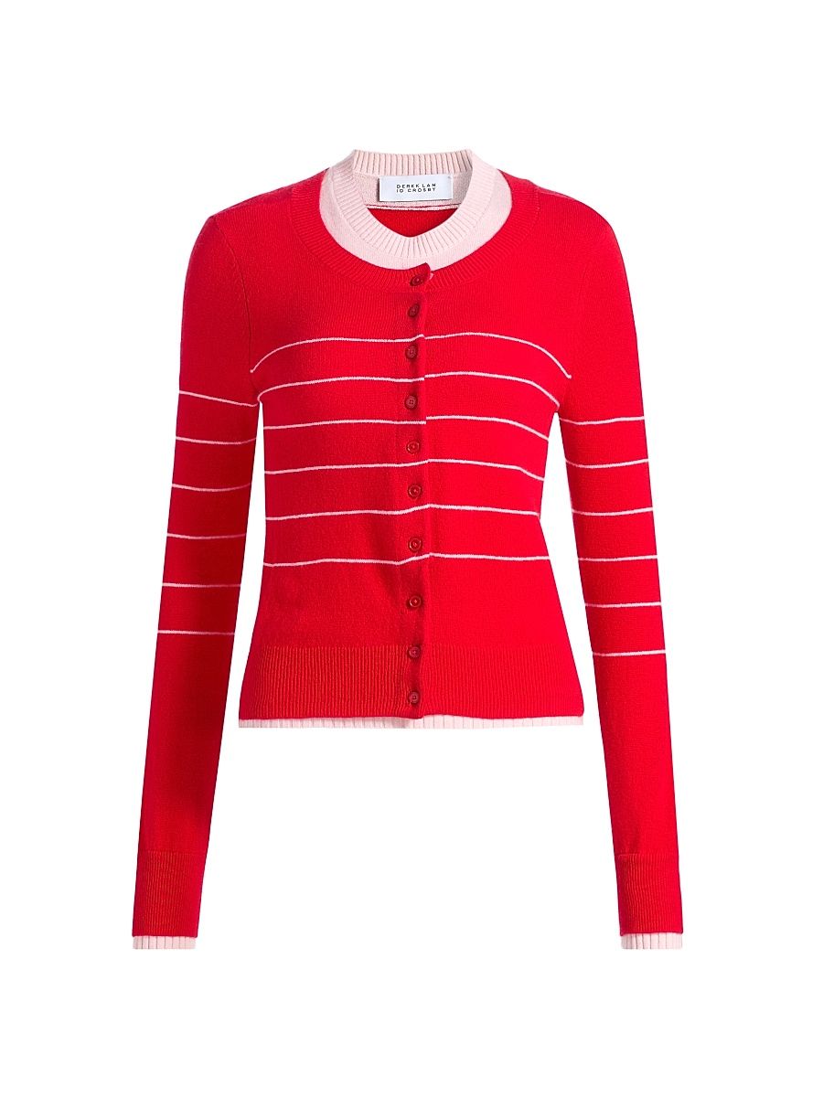 Women's Vernon Double-Layer Shrunken Cardigan - Rouge - Size XL
