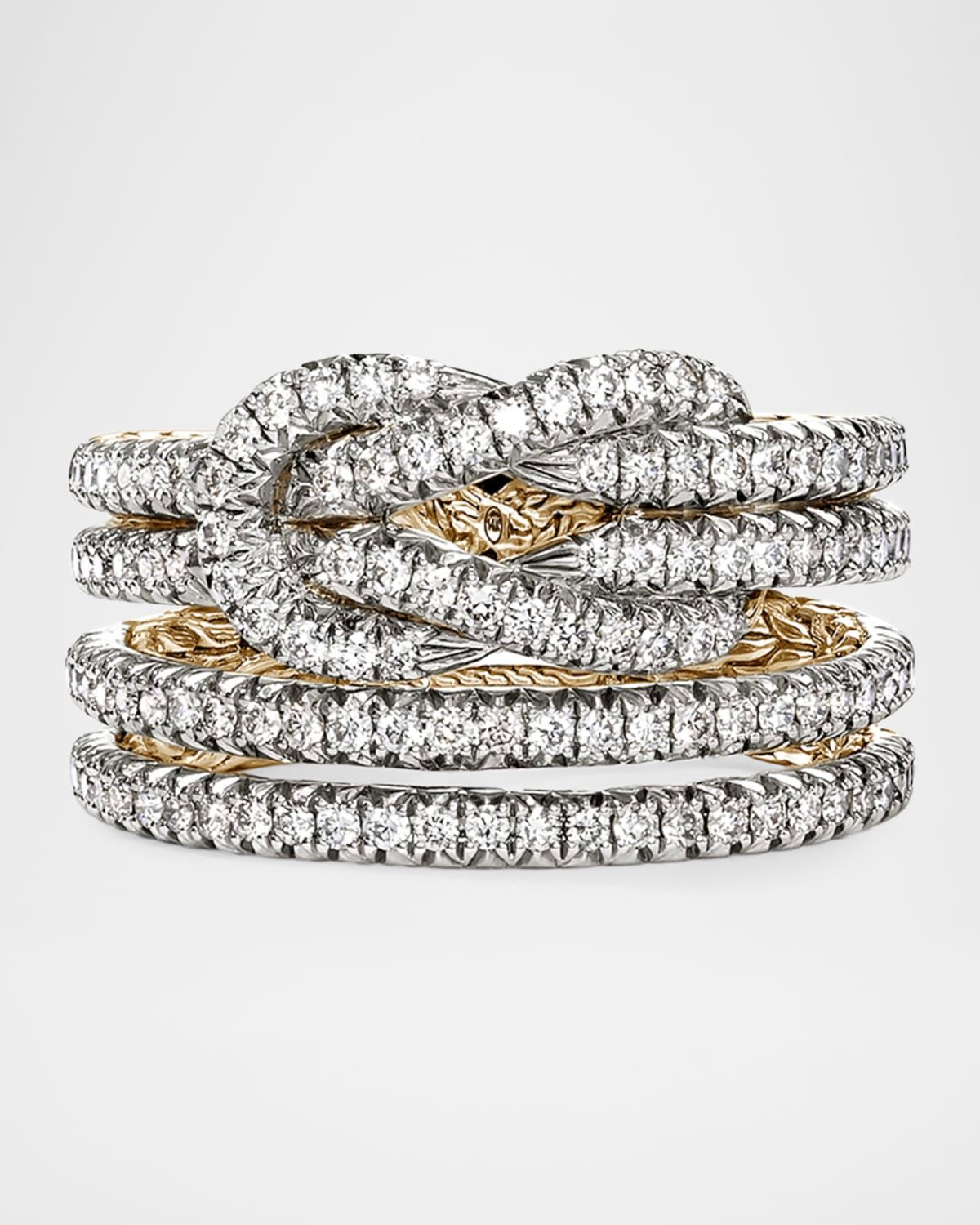 Love Knot 14K Gold Diamond Ring