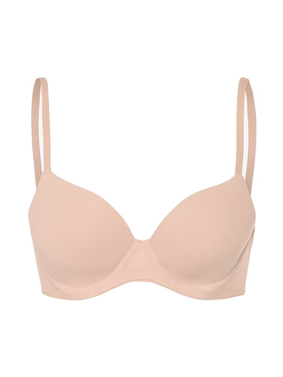 Hanro Women's Cotton Sensation T-Shirt Bra - Beige - Size 32C