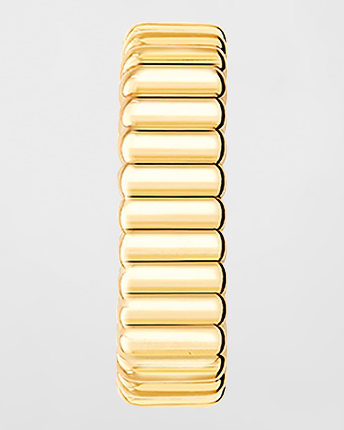 Quatre 18K Yellow Gold Grosgrain Single Clip Earring