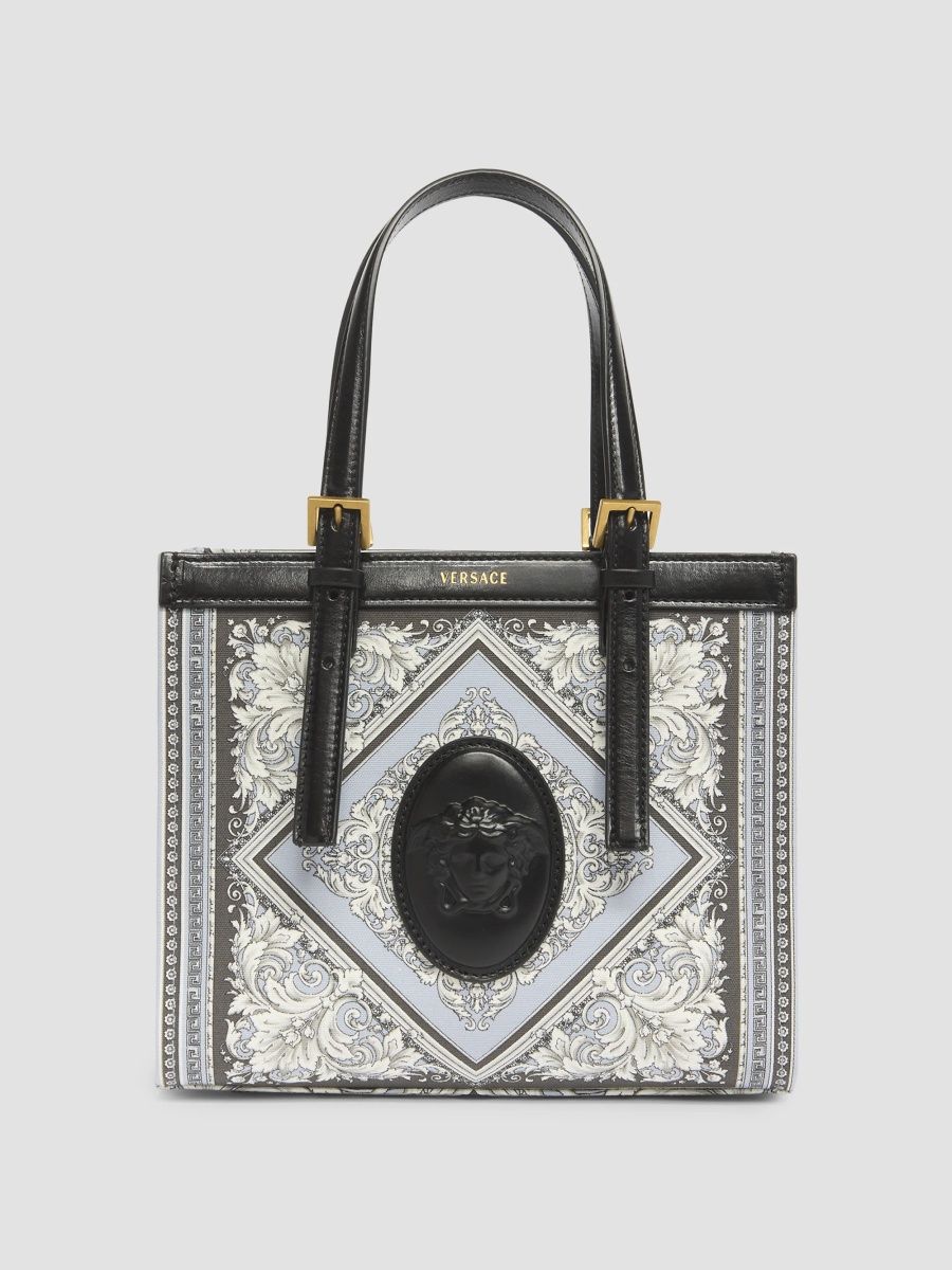 Versace Women's Rivière Medium Neoclassic Barocco Cotton Tote Bag - Multicolor Black Gold