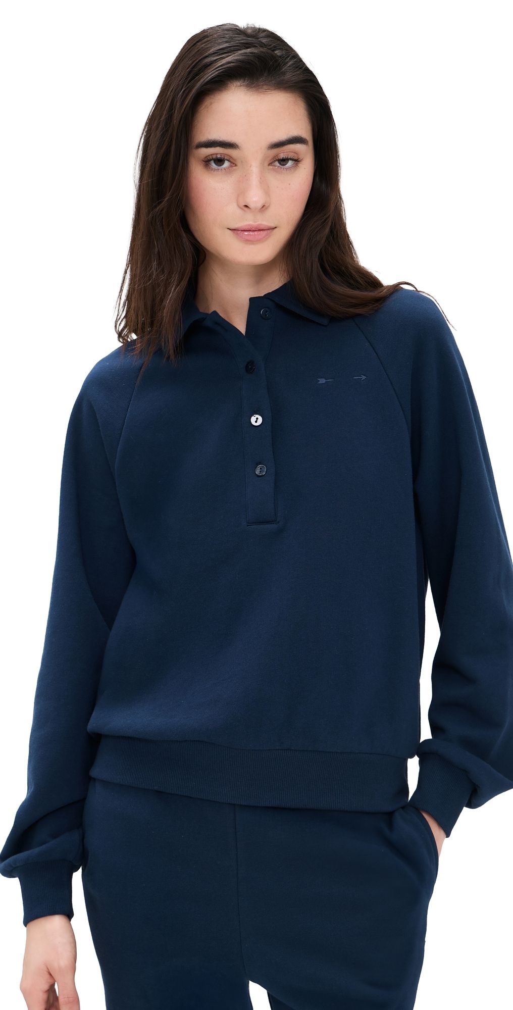 The Upside Collared Elle Polo Navy XS