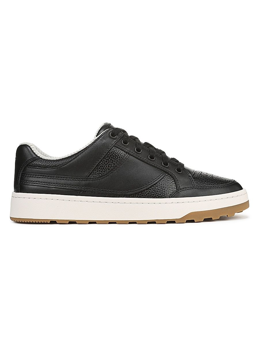 Men's Wilder Court Leather Lace-Up Sneakers - Black - Size 13