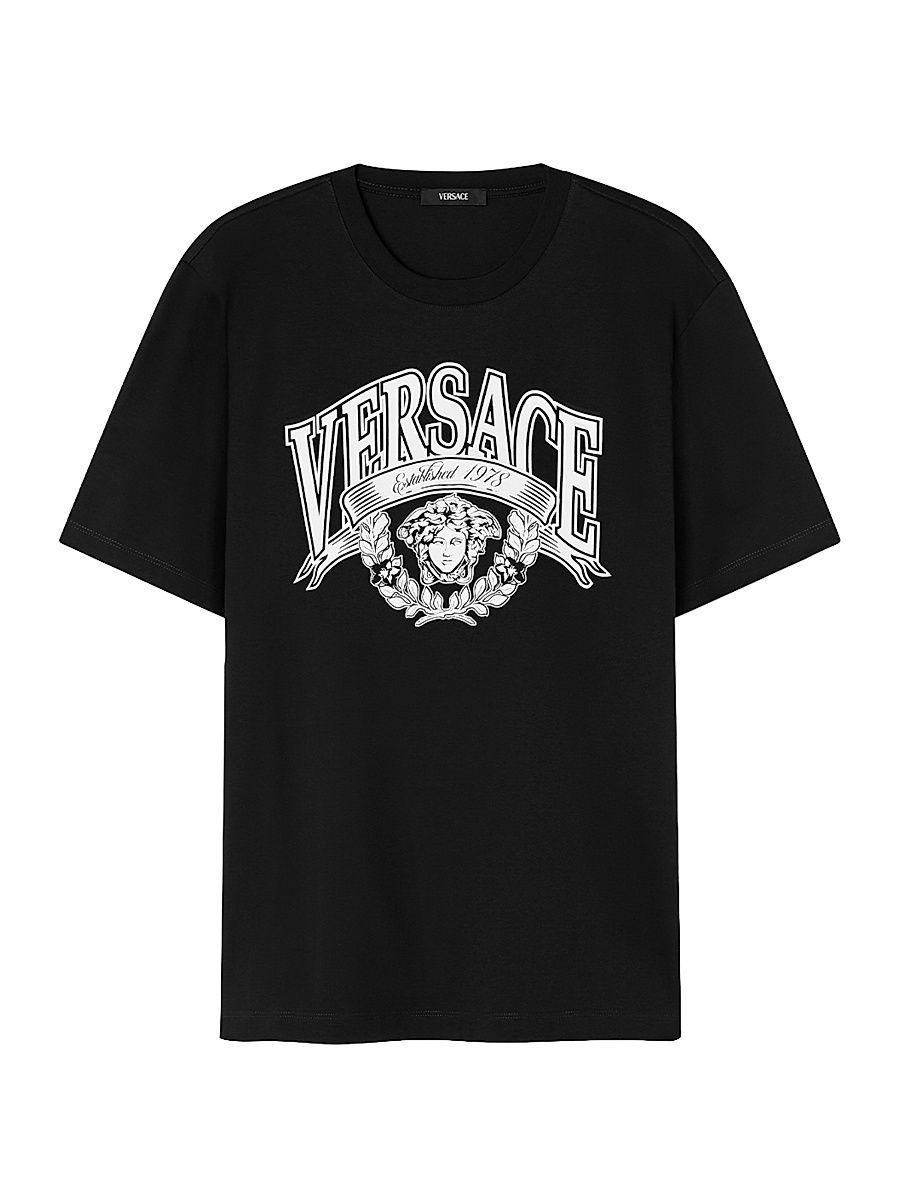 Men's Medusa Crest Logo T-Shirt - Black - Size Large