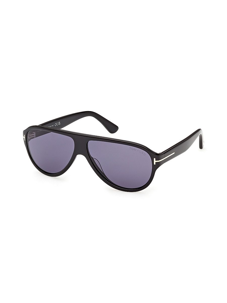 Men's Samuele 61MM Pilot Sunglasses - Black Blue