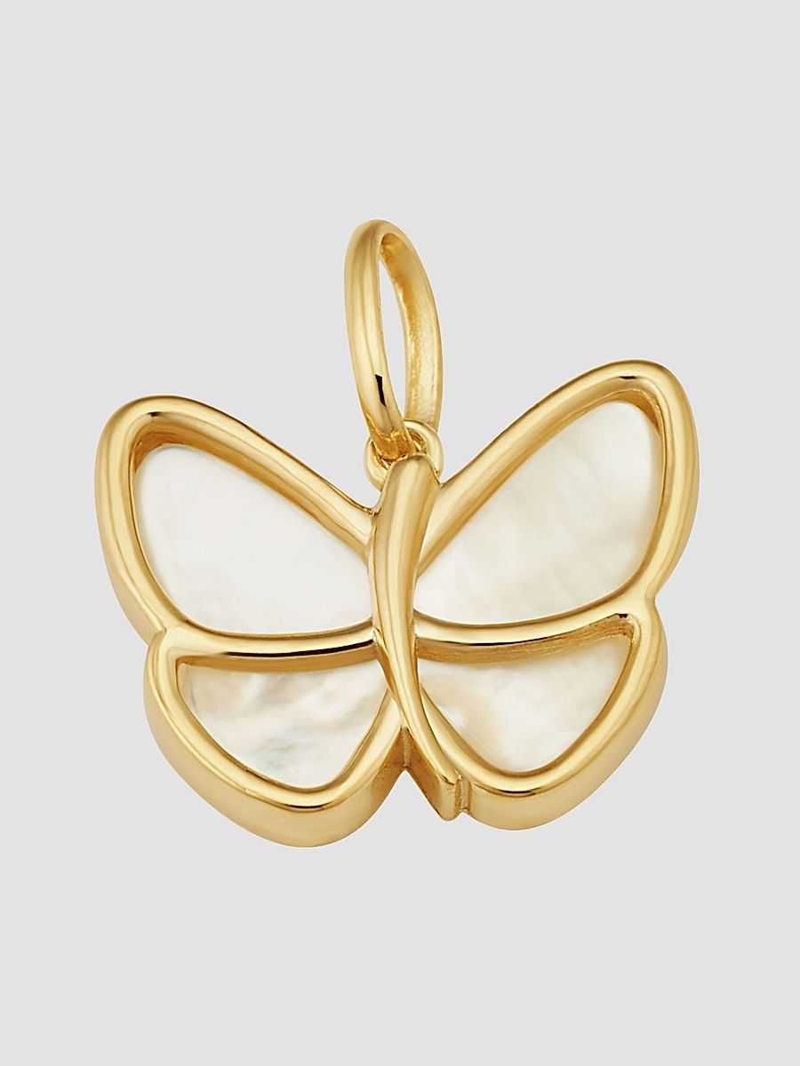 Women's Flutter By Pendant Charm in 14K Yellow Gold - Gold