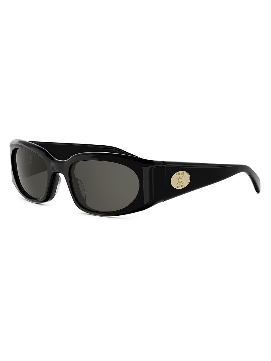 Women's Journey 55MM Rectangular Sunglasses - Black