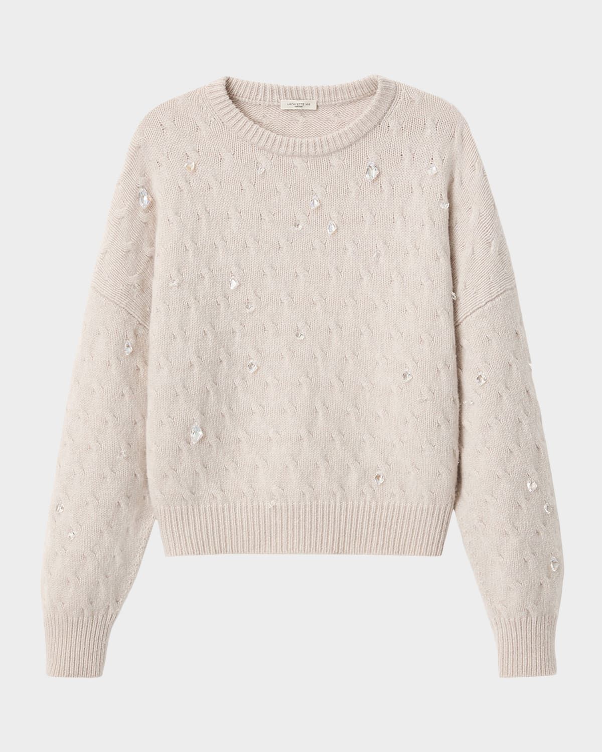 Cable-Knit Swarovski Crystal Sweater