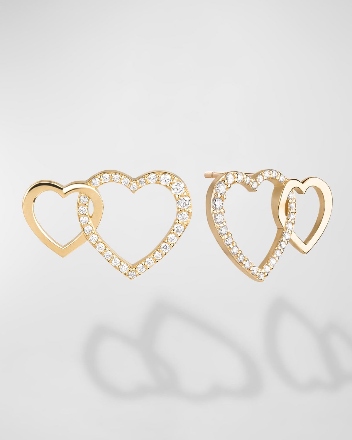 Flawless Interlocking Heart Stud Earrings
