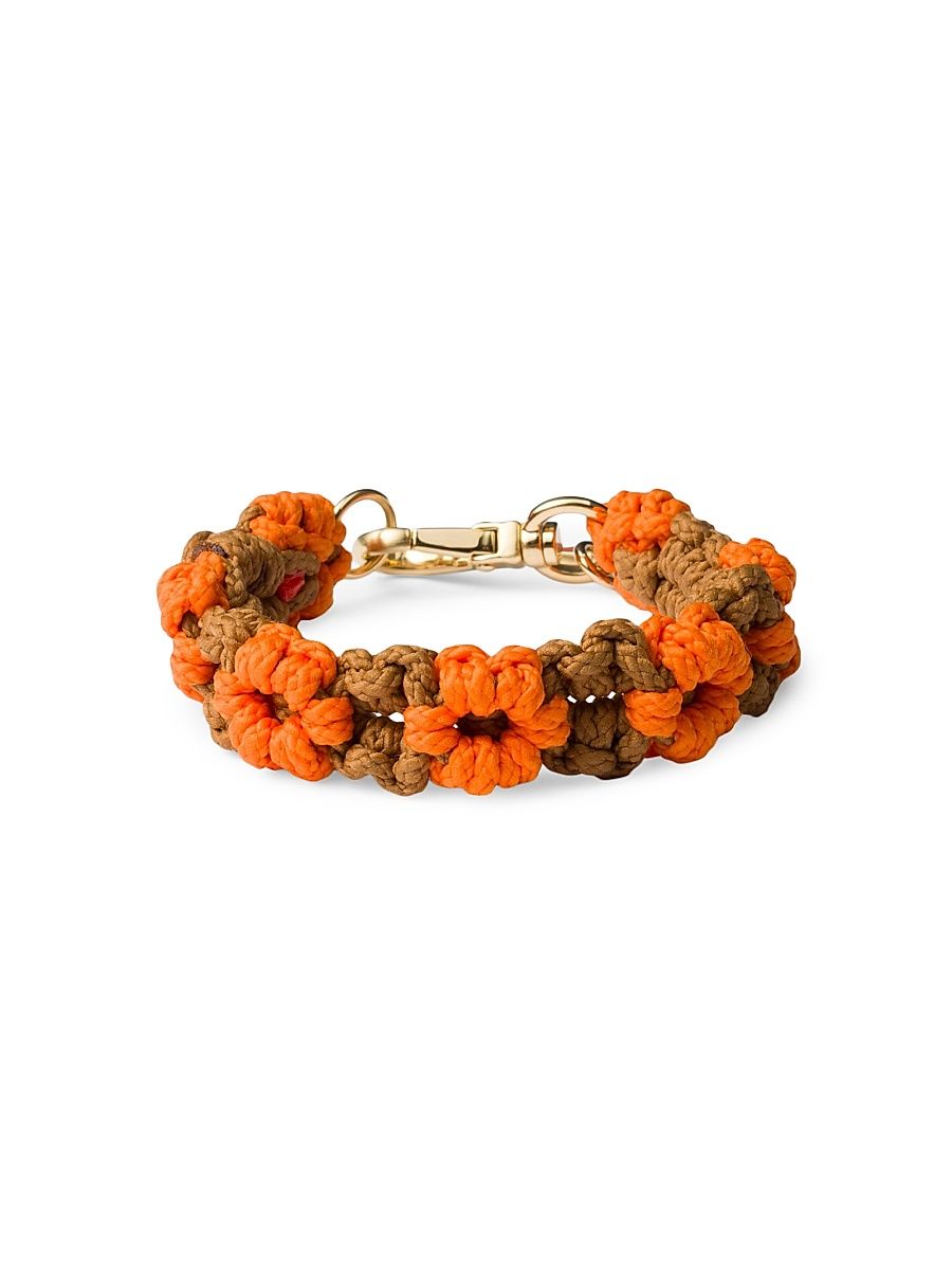 Women's Braided Cord Bracelet - Orange - Size Small