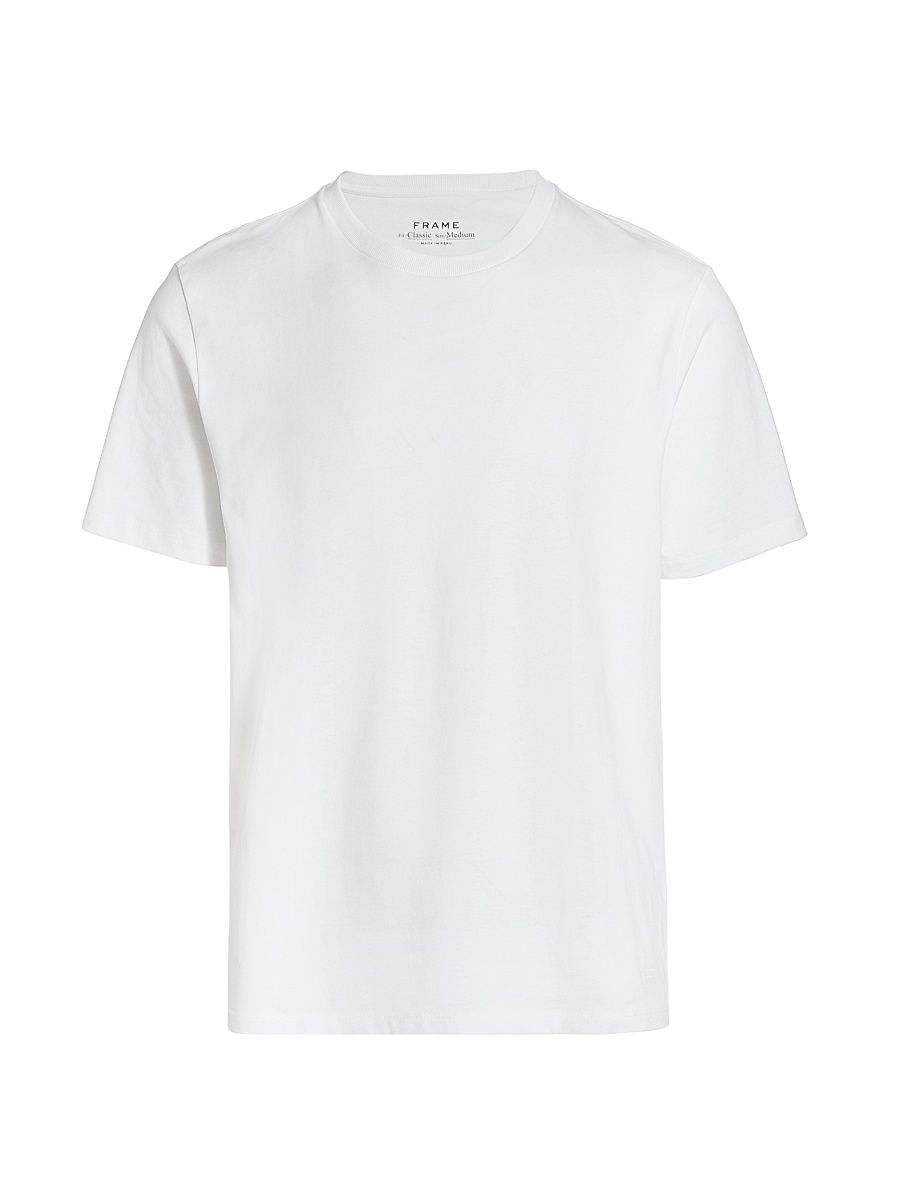 Men's Short-Sleeve Cotton T-Shirt - White - Size XXL