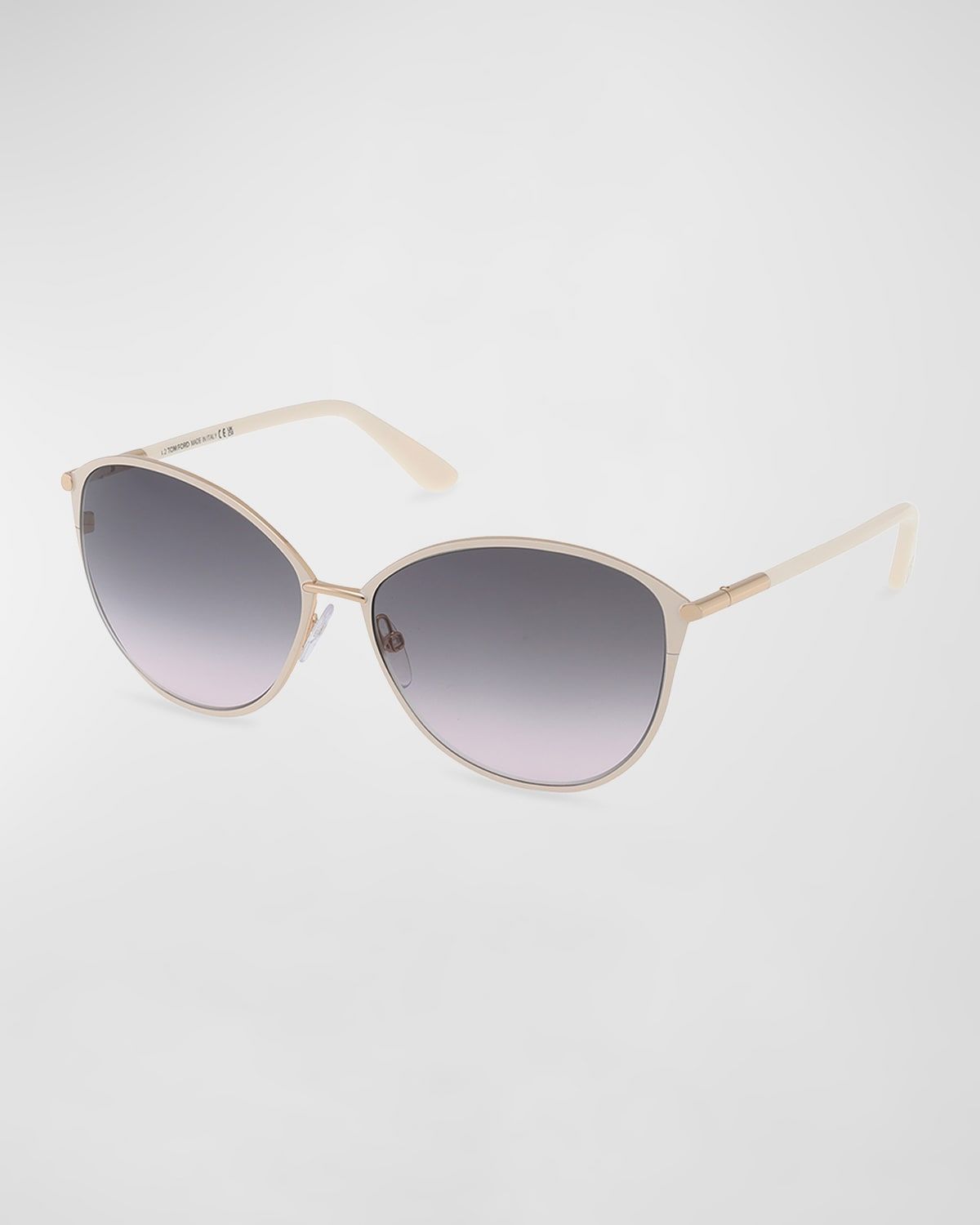 Penelope Gradient Acetate & Metal Round Sunglasses