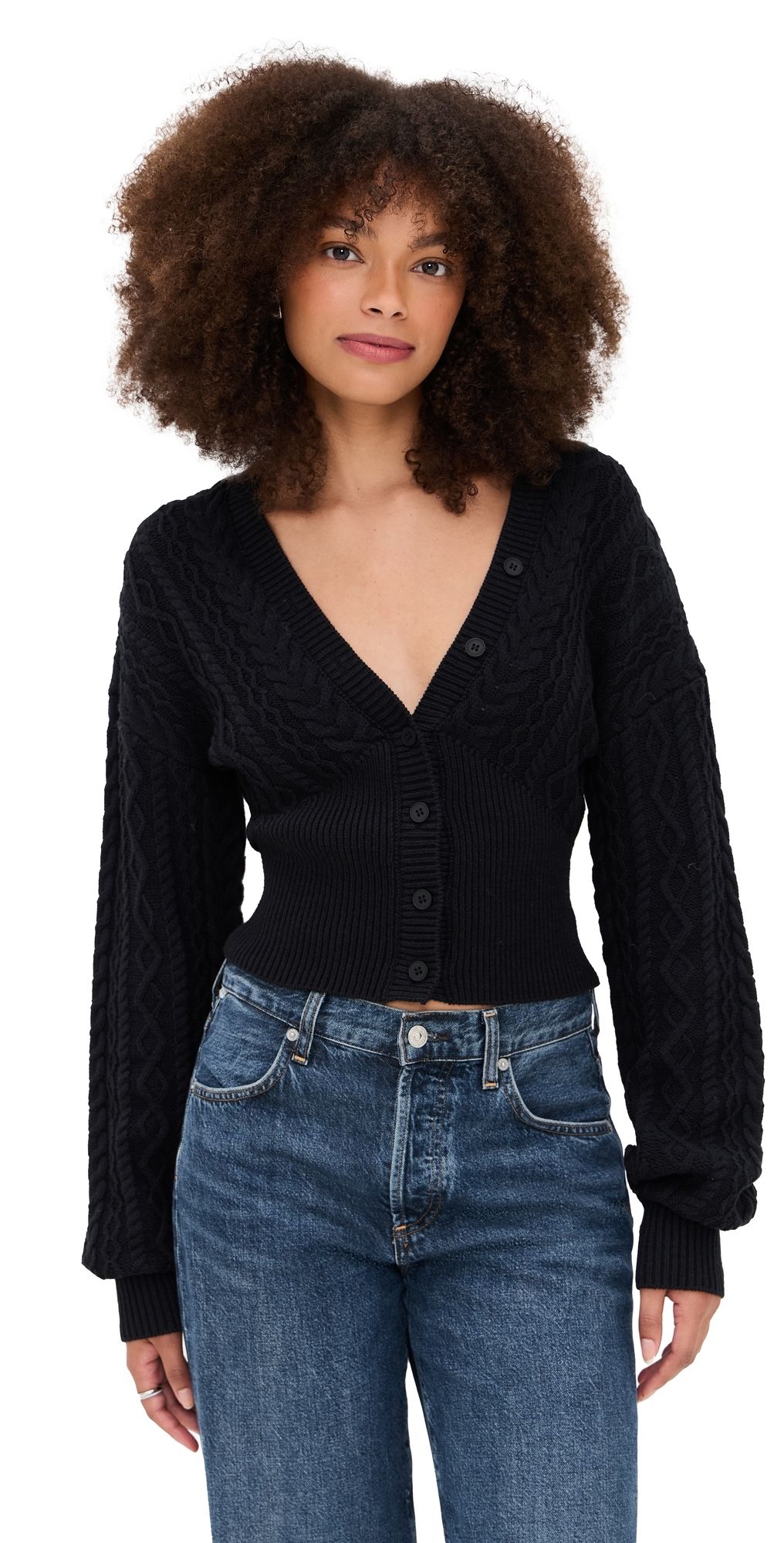 Seven Wonders Emilia Sleeved Knit Cardigan Black XL
